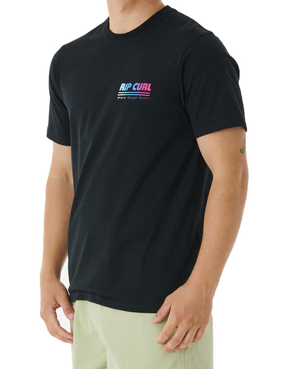 Rip Curl Surf Revival Decal Short Sleeve T-Shirt in Black