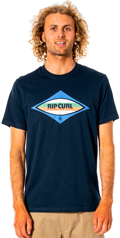 Rip Curl Surf Revival Decal Short Sleeve T-Shirt in Navy