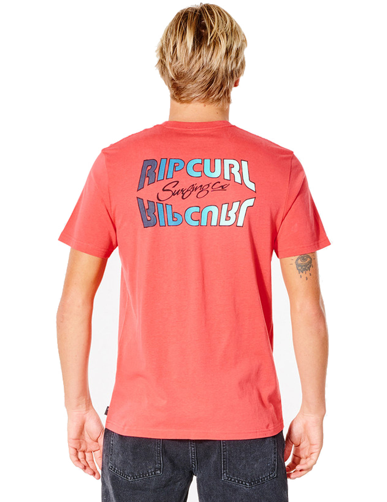 Rip Curl Surf Revival Inverted Short Sleeve T-Shirt in Retro Red