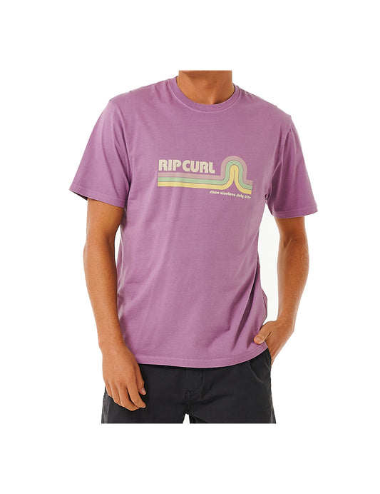 Rip Curl Surf Revival Mumma Short Sleeve T-Shirt in Dusty Purple