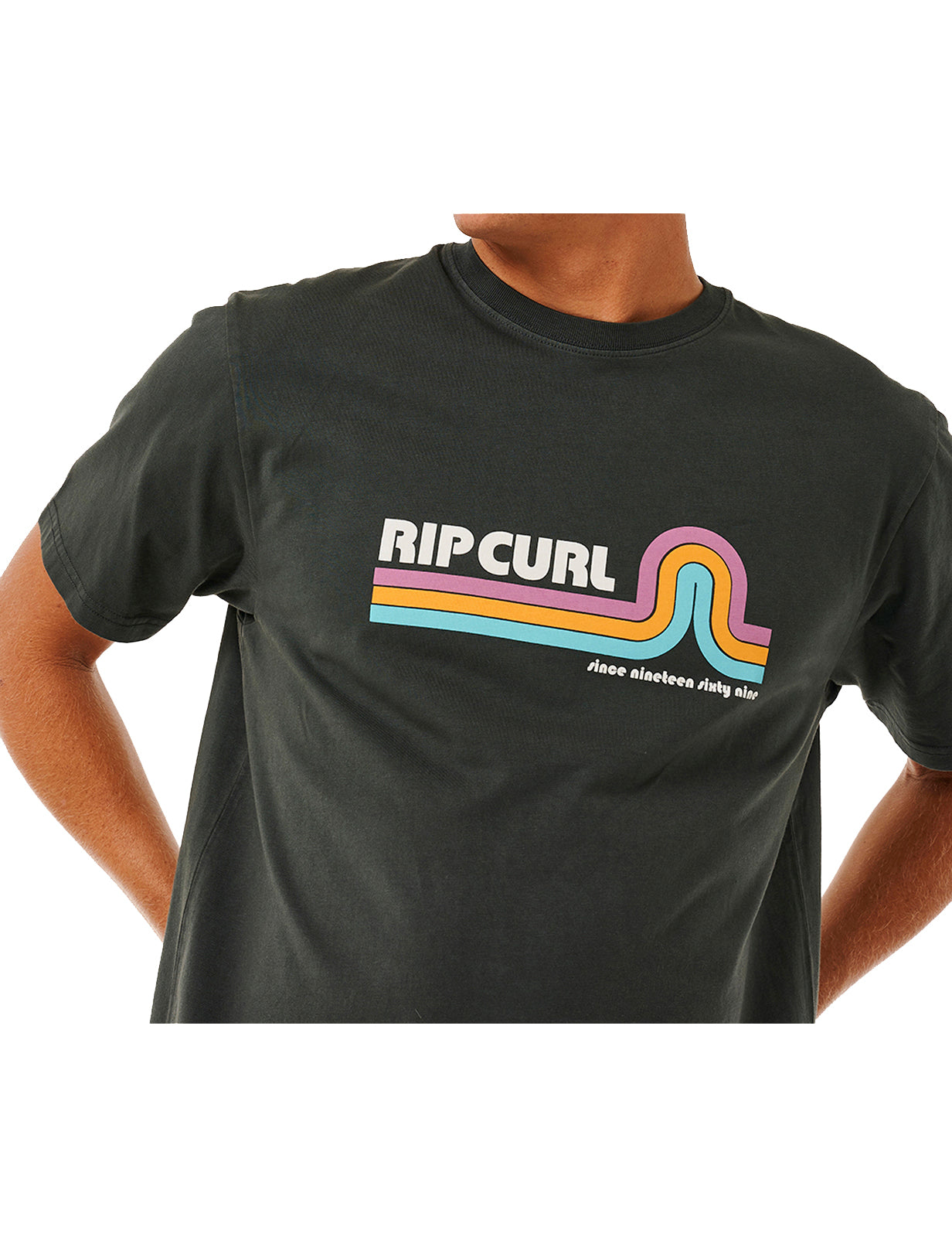 Rip Curl – Surf Revival – Mumma – Kurzärmliges T-Shirt in verwaschenem Schwarz