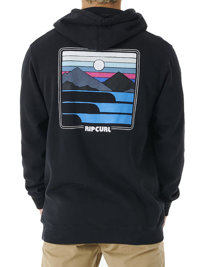 Rip Curl Surf Revival Pullover Hoody in Black