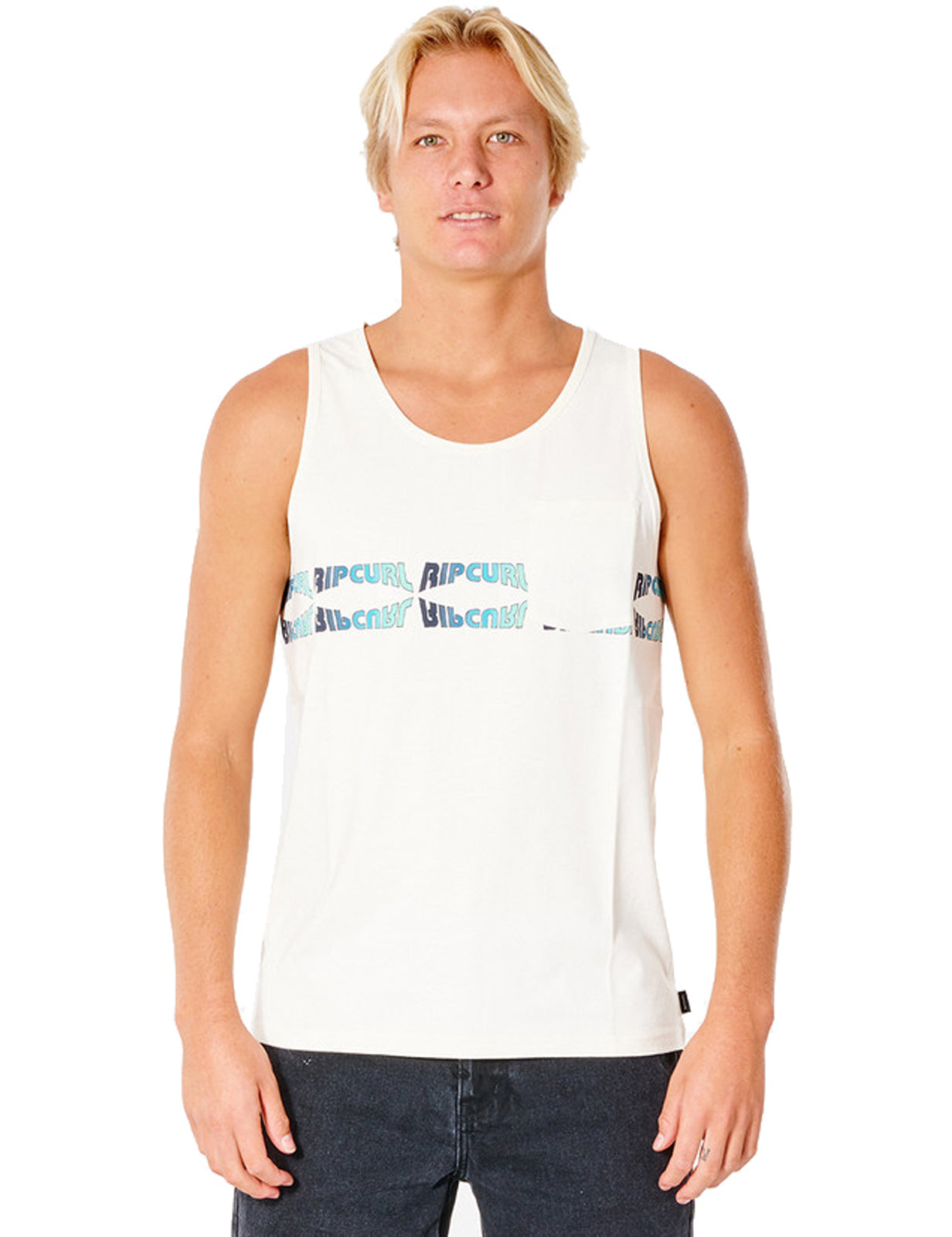 Rip Curl Surf Revival Reflect Sleeveless T-Shirt in Bone