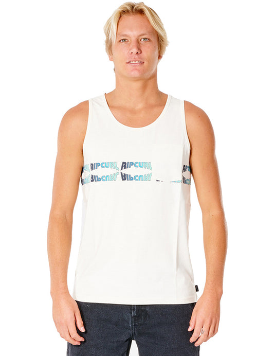 Rip Curl Surf Revival Reflect Sleeveless T-Shirt in Bone