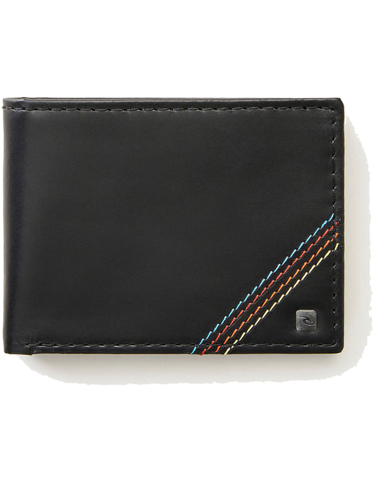 Rip Curl Surf Revival RFID All Day Leather Wallet in Black