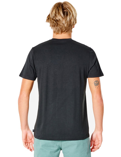 Rip Curl Surf Revival Strip Short Sleeve T-Shirt in Black