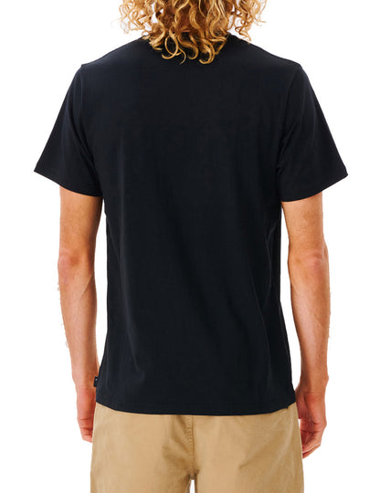 Rip Curl Surf Revival Vibrations Short Sleeve T-Shirt in Black