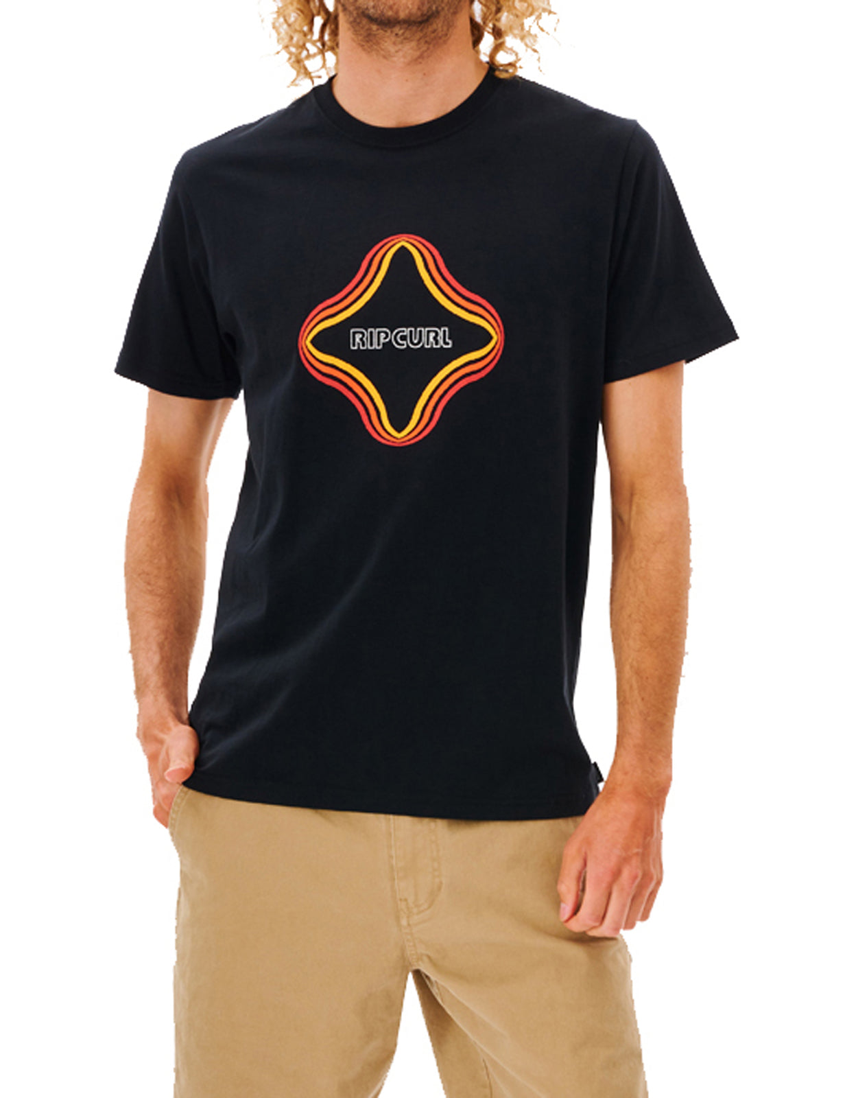 Rip Curl Surf Revival Vibrations Short Sleeve T-Shirt in Black