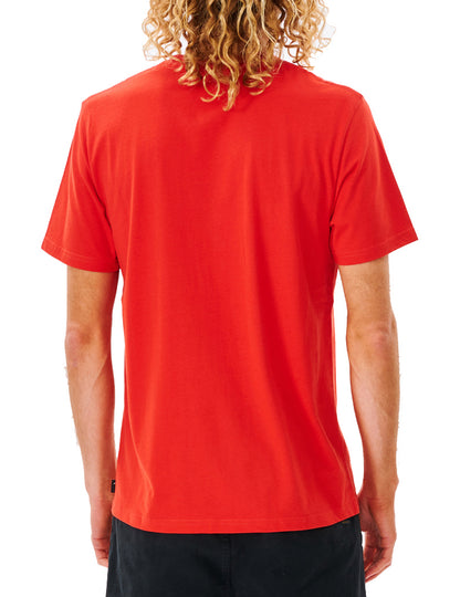 Rip Curl Surf Revival Vibrations Short Sleeve T-Shirt in Blood