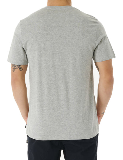 Rip Curl Surf Revival Waving Short Sleeve T-Shirt in Grey Marle