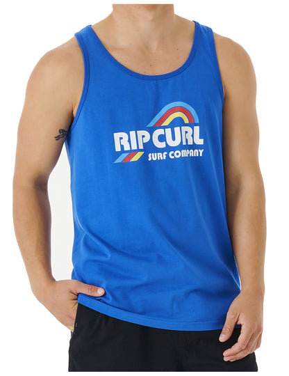 Rip Curl Surf Revival Waving Sleeveless T-Shirt in Retro Blue