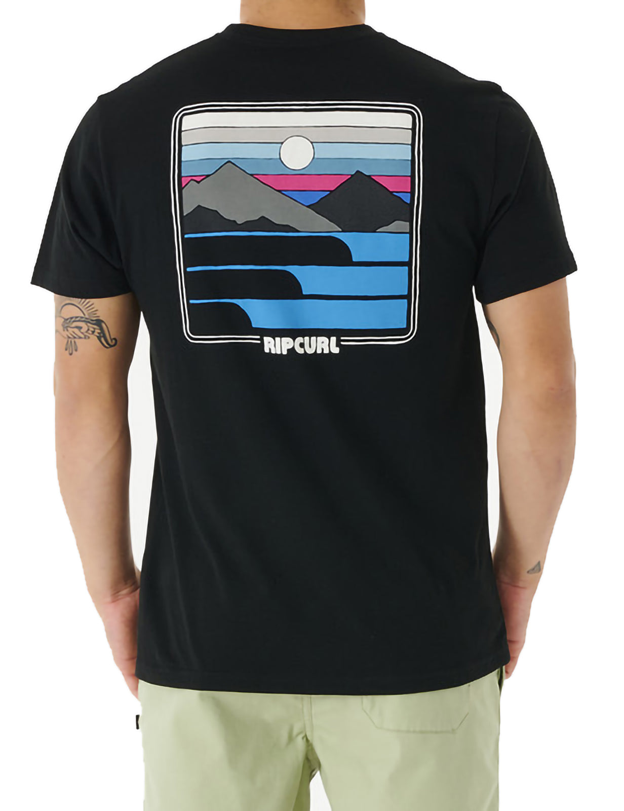 Rip Curl Surf Revivial Sunset Short Sleeve T-Shirt in Black