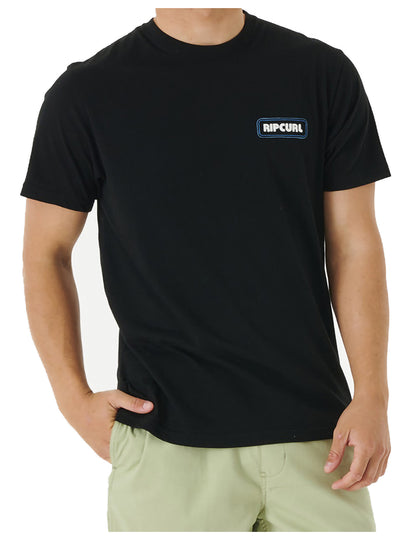 Rip Curl Surf Revivial Sunset Short Sleeve T-Shirt in Black