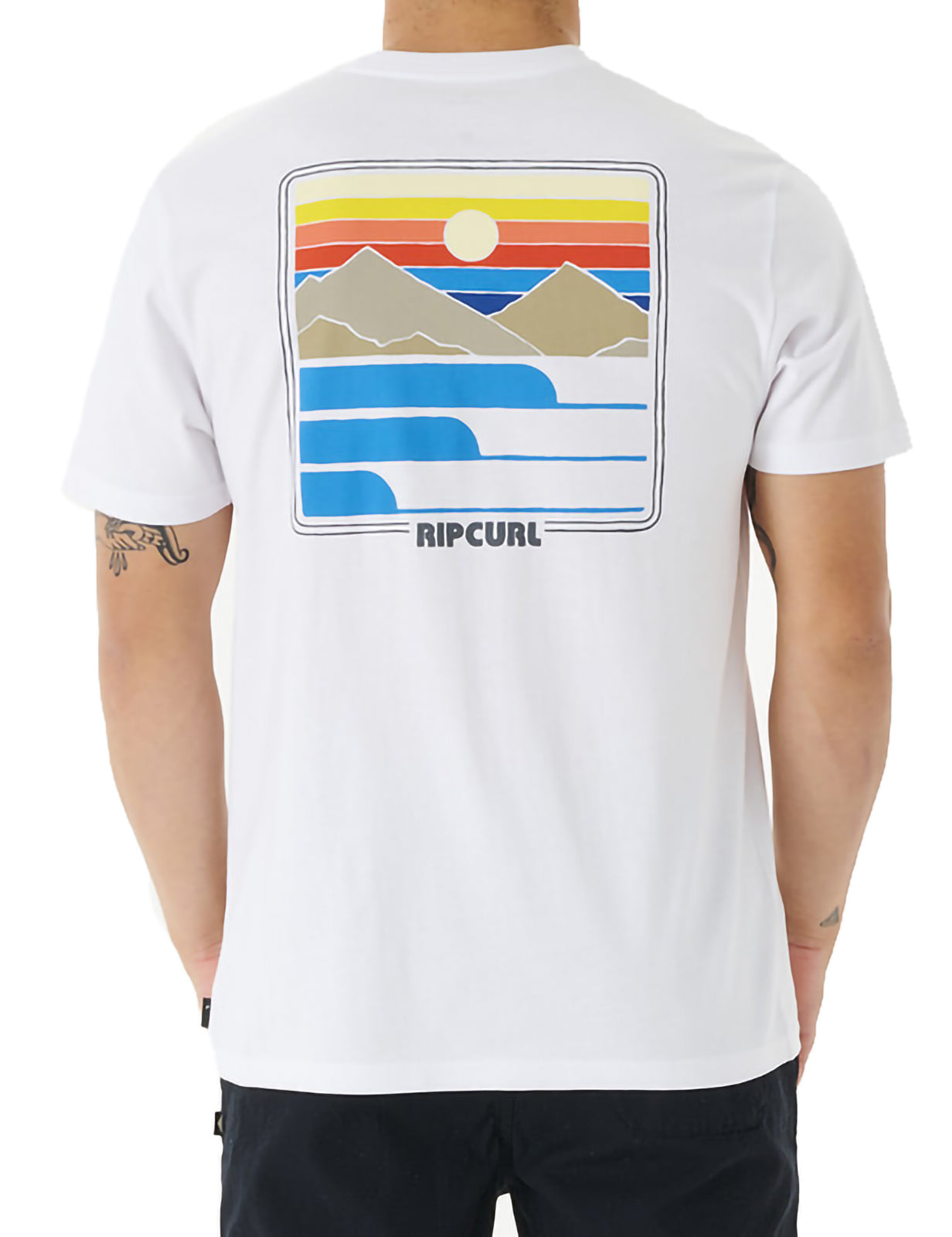 Rip Curl Surf Revivial Sunset Short Sleeve T-Shirt in White