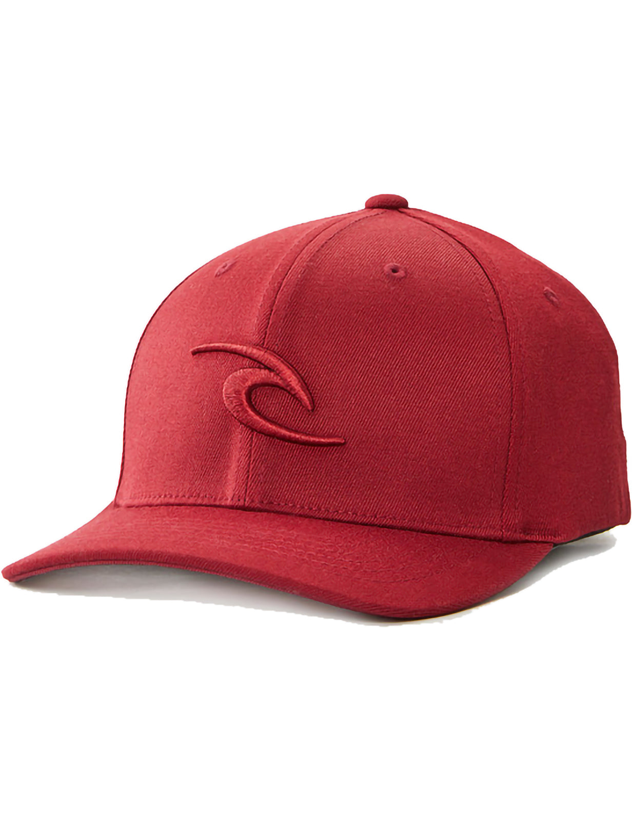 Rip Curl Tepan Flexfit Curved Peak Cap in Burgundy