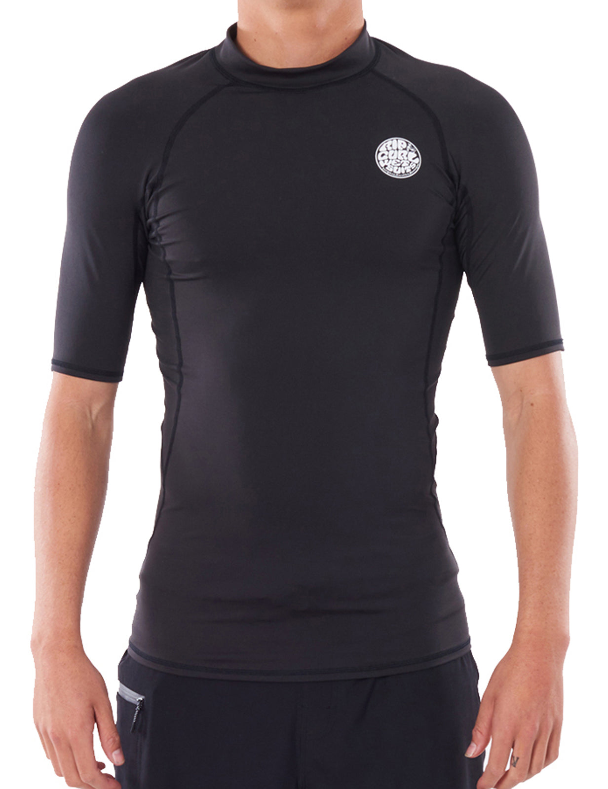 Rip Curl Thermopro Short Sleeve Rash Vest in Black