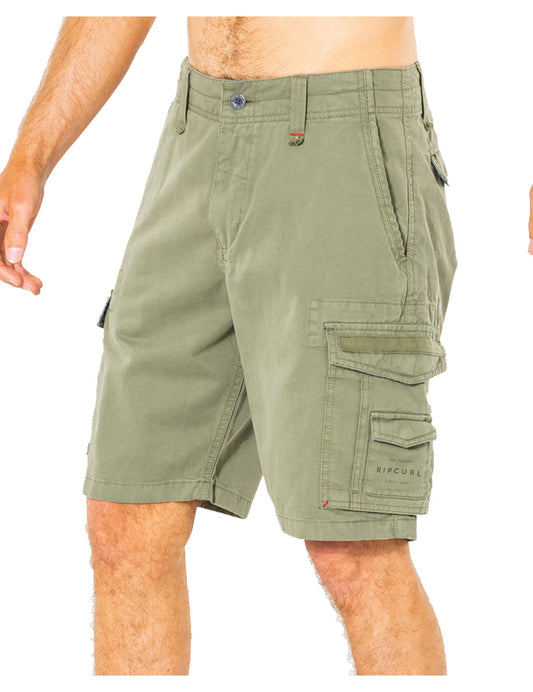 Rip Curl Trail Cargo Shorts in Mid Green