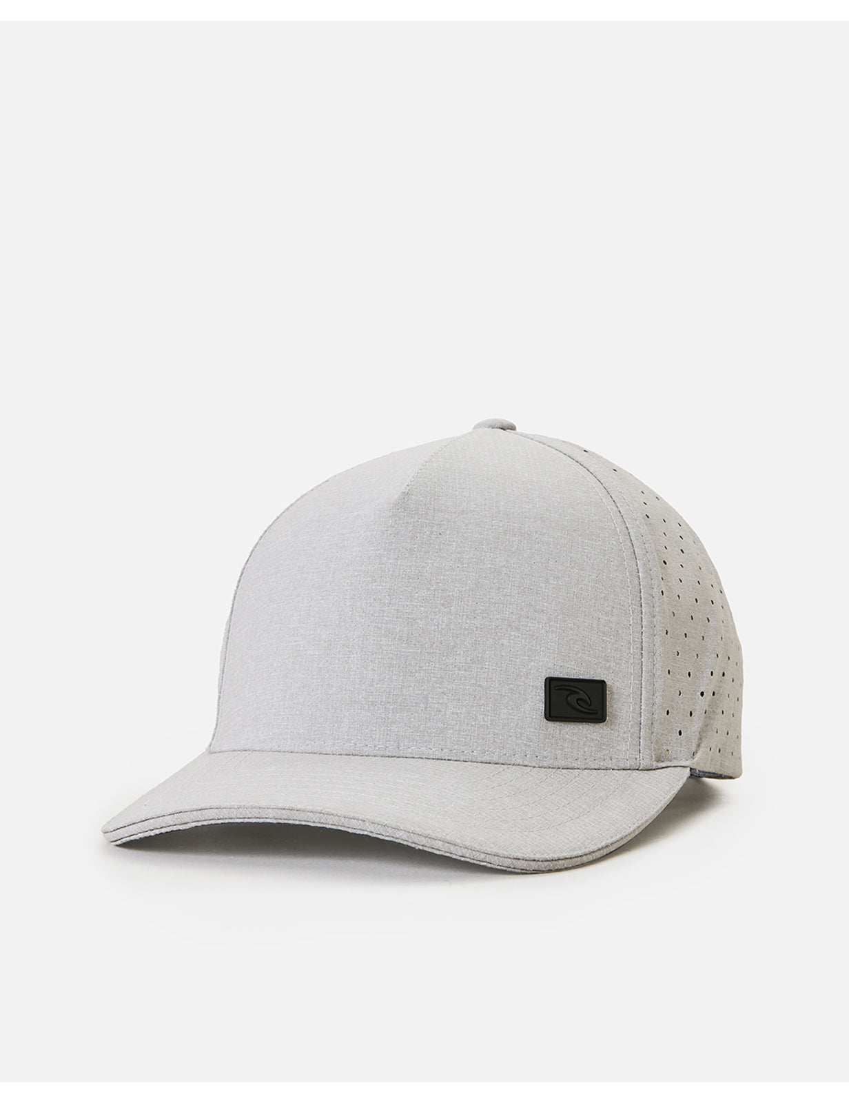 Rip Curl Vaporcool Elite Flexfit Snapback Curved Peak Cap in Grey Marle