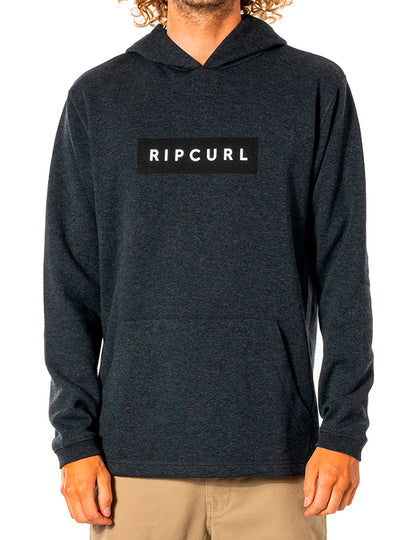 Rip Curl Vaporcool Pullover Hoody in Black Marled