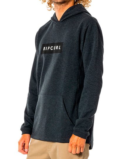 Rip Curl Vaporcool Pullover Hoody in Black Marled