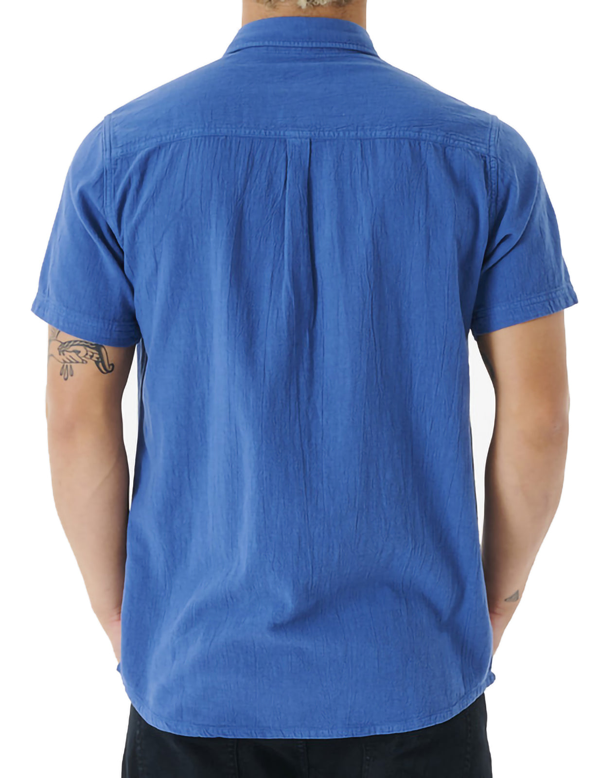 Rip Curl Washed Short Sleeve Shirt in Sparky Blue