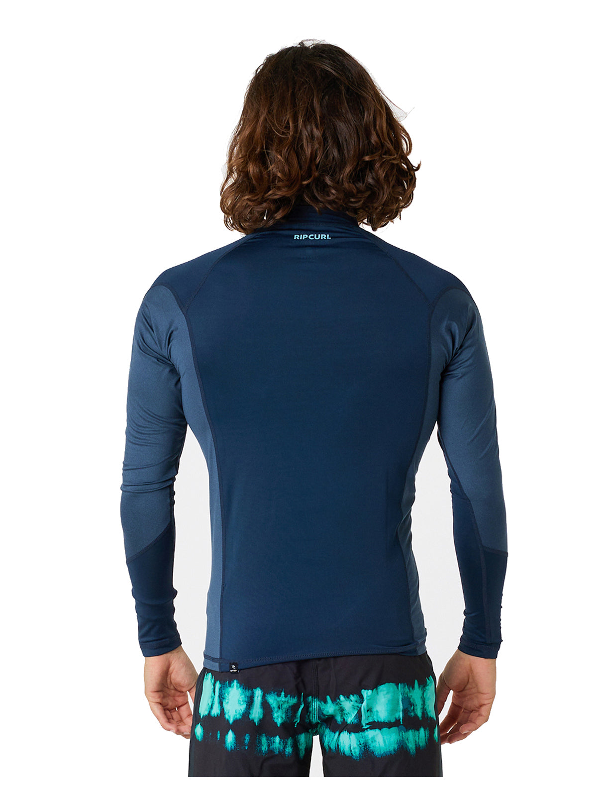 Rip Curl Waves UPF Performance Long Sleeve Rash Vest in Dark Navy