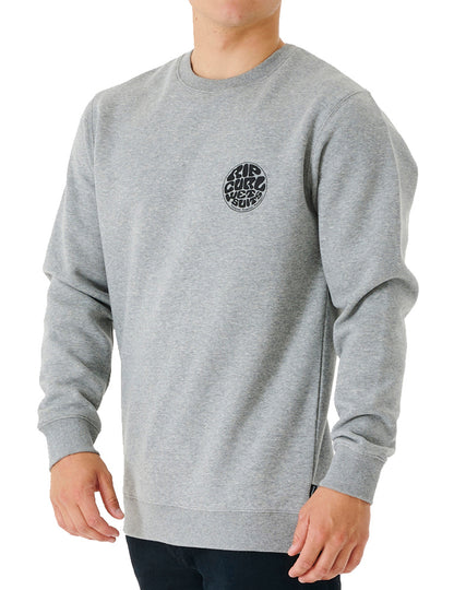 Rip Curl Wetsuit Icon Crew Sweatshirt in Grey Marle