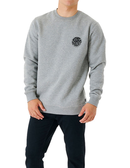 Rip Curl Wetsuit Icon Crew Sweatshirt in Grey Marle