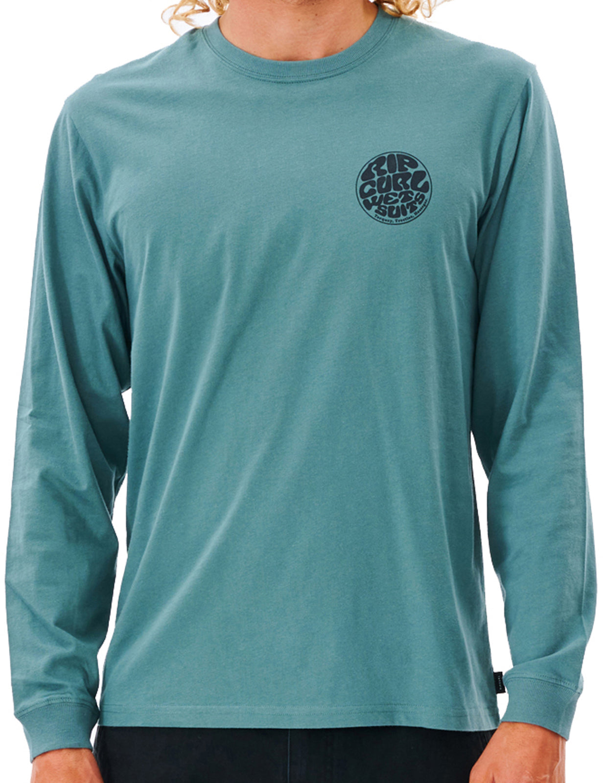 Rip Curl Wetsuit Icon Long Sleeve T-Shirt in Blue Stone