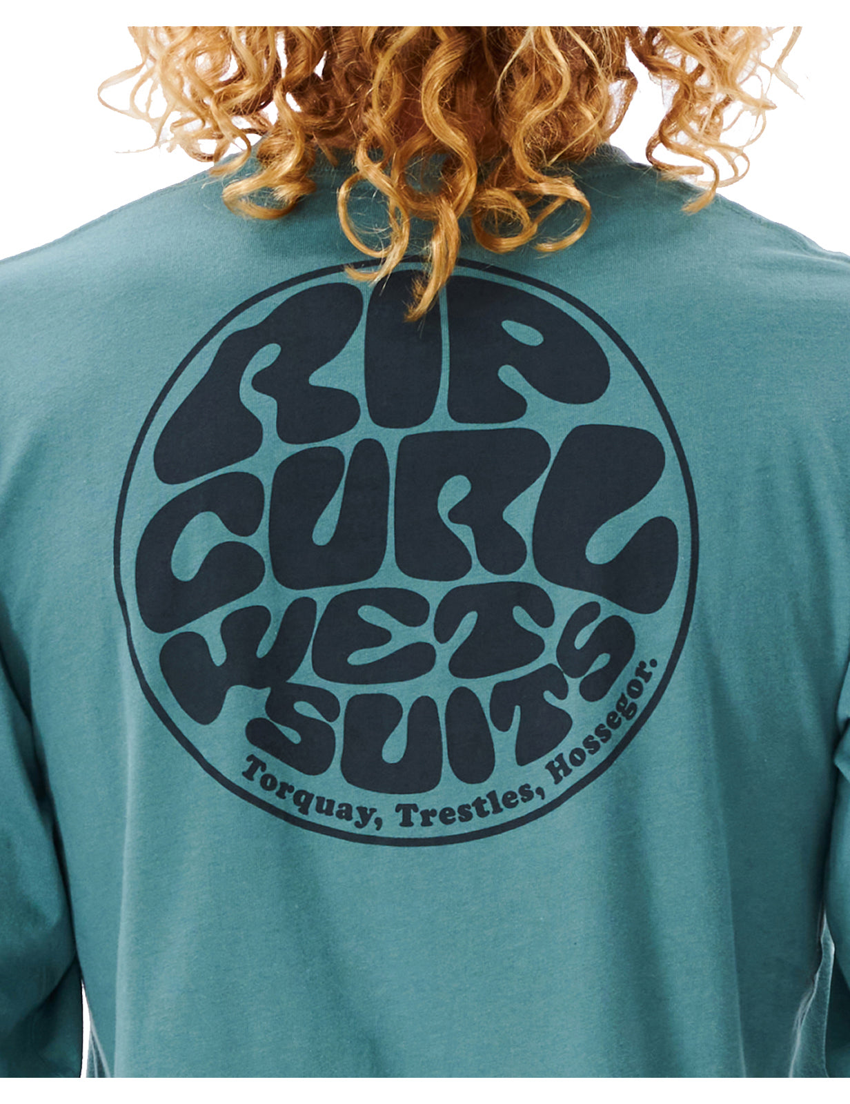 Rip Curl Wetsuit Icon Long Sleeve T-Shirt in Blue Stone