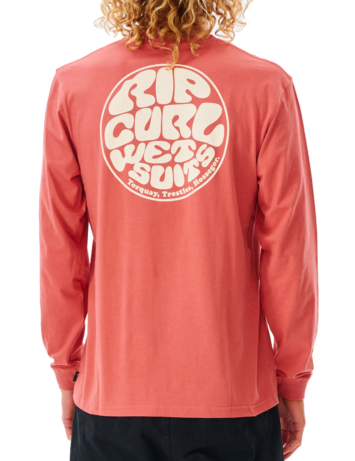 Rip Curl Wetsuit Icon Long Sleeve T-Shirt in Dusty Mushroom