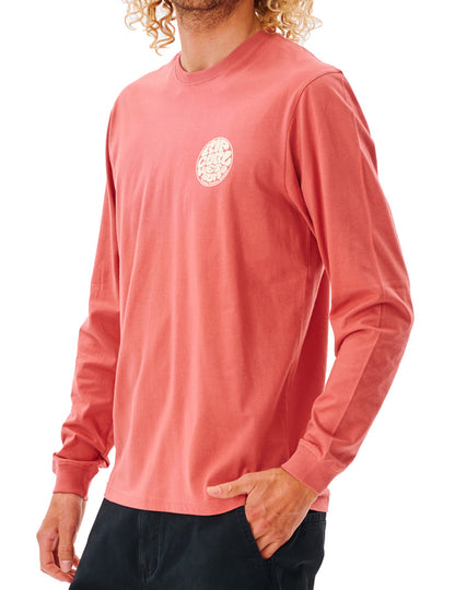 Rip Curl Wetsuit Icon Long Sleeve T-Shirt in Dusty Mushroom