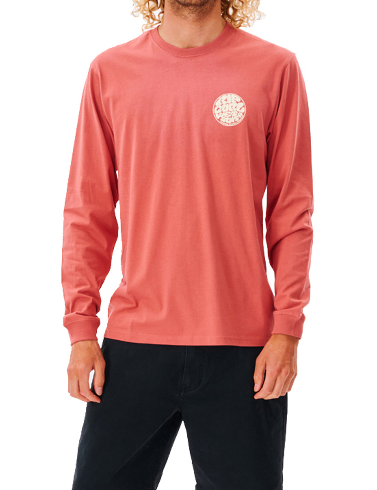 Rip Curl Wetsuit Icon Long Sleeve T-Shirt in Dusty Mushroom