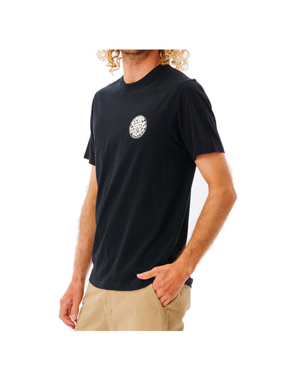 Rip Curl Wetsuit Icon Short Sleeve T-Shirt in Black