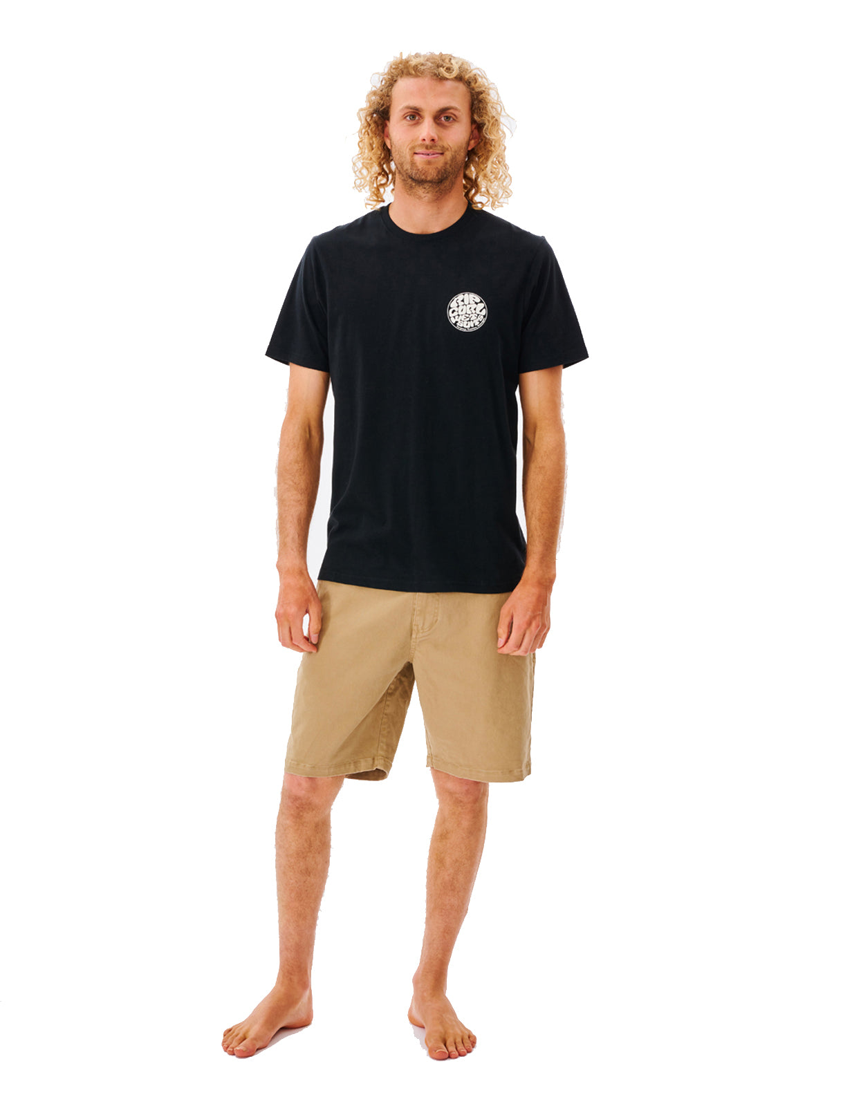 Rip Curl Wetsuit Icon Short Sleeve T-Shirt in Black