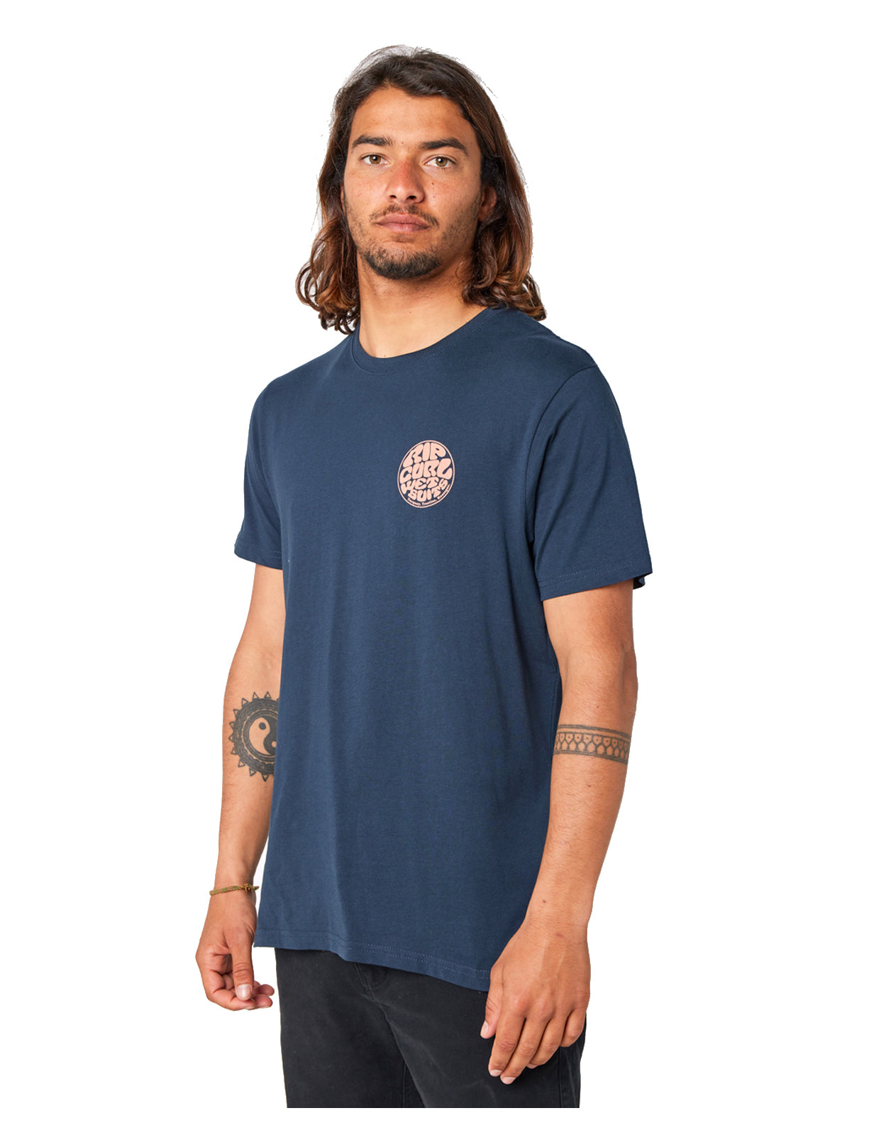 Rip Curl Wetsuit Icon Short Sleeve T-Shirt in Dark Navy