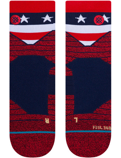 Stance American Qtr Ankle Socks in Red