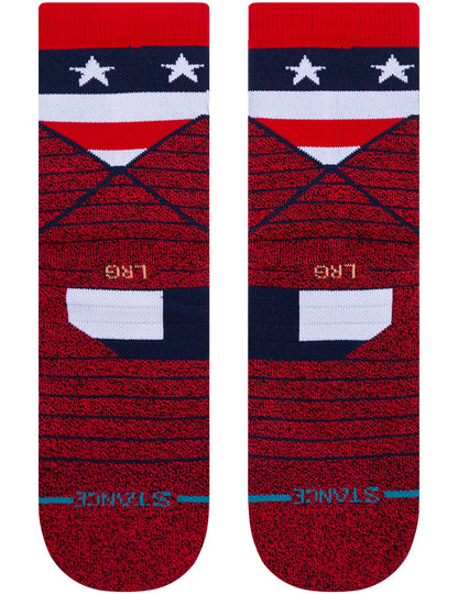 Stance American Qtr Ankle Socks in Red