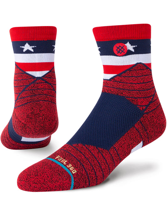 Chaussettes montantes American QTR de Stance en rouge