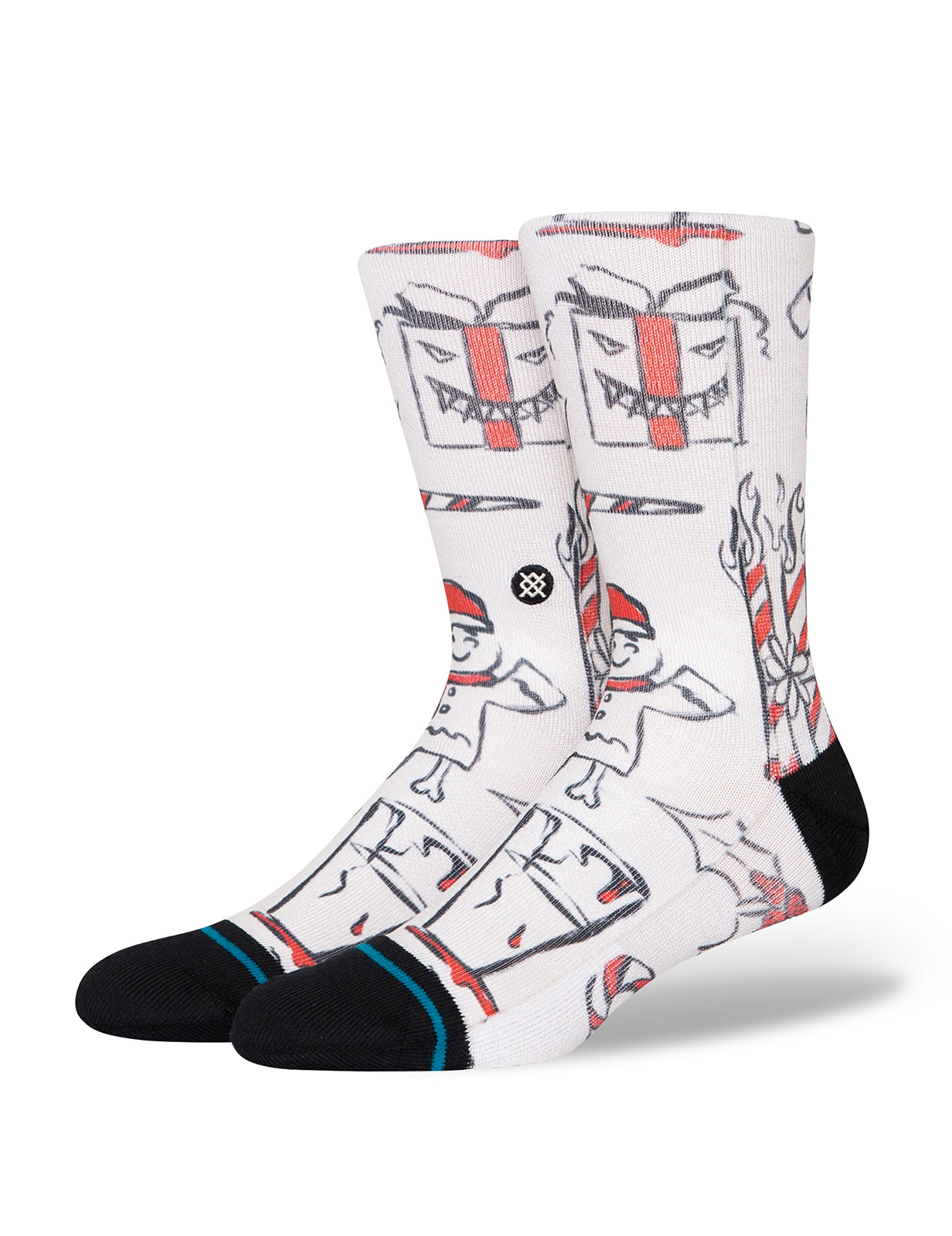 Chaussettes de Noël Stance Angry Holidayz en blanc cassé