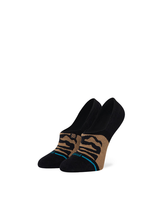 Stance Animalistic No Show Socks in Black Brown