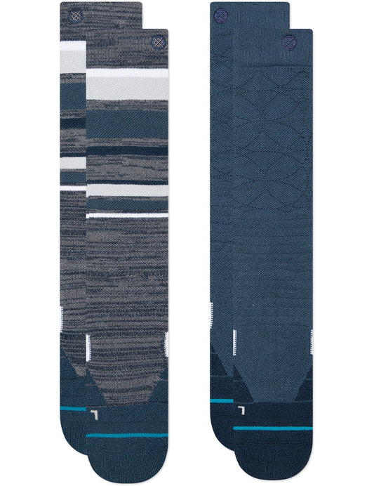 Stance Bobbin 2 Pack Snow Socks in Navy