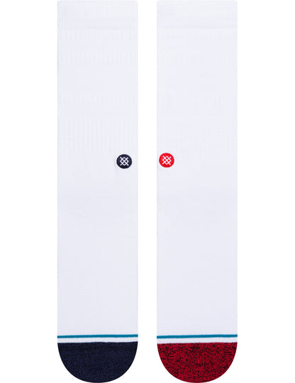 Stance Deboss Crew Socks in White