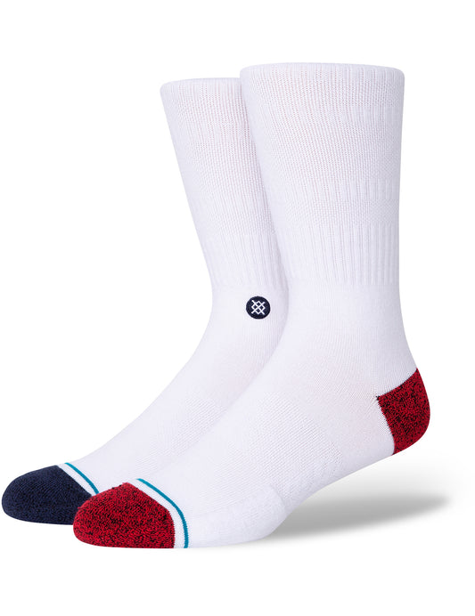 Stance Deboss Crew Socks in White