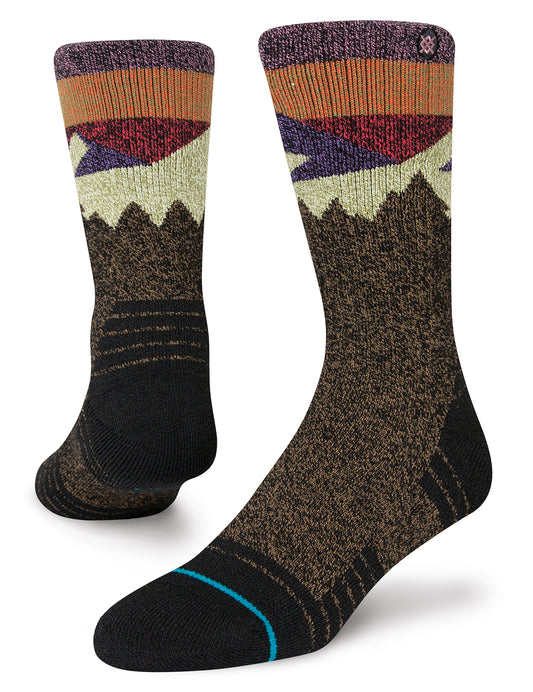 Stance – Divided Hike Crew-Socken in Schwarzbraun