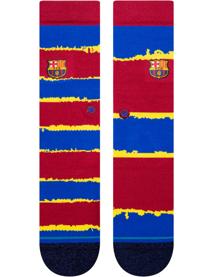 Stance Stripe FC Barcelona Crew Socks in Maroon