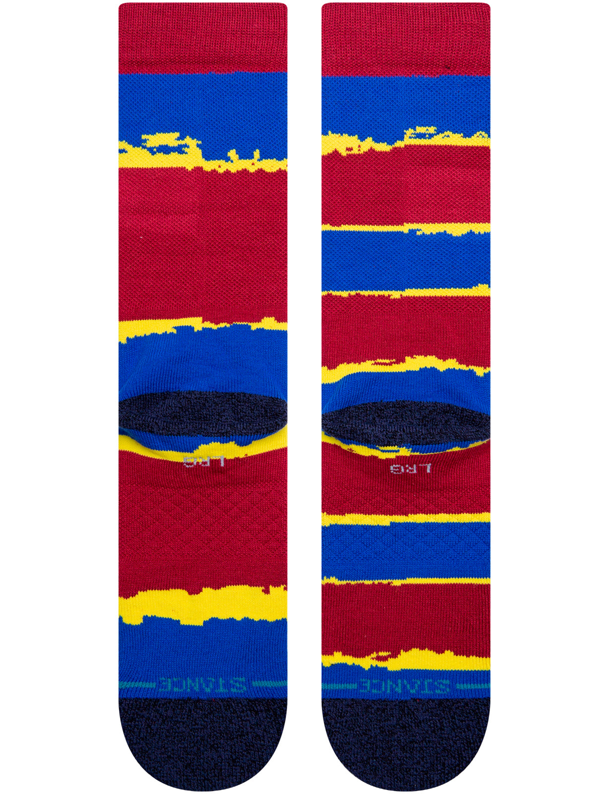 Stance Stripe FC Barcelona Crew Socks in Maroon