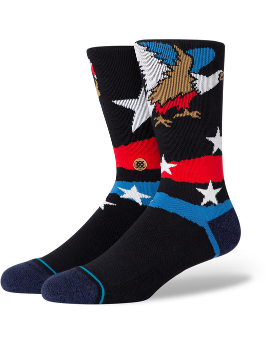 Stance Freedom Strike Crew Socks in Black