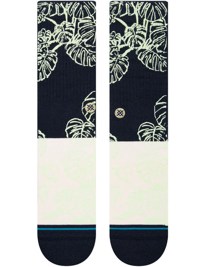 Stance Haiku Garden Crew Socks in Navy