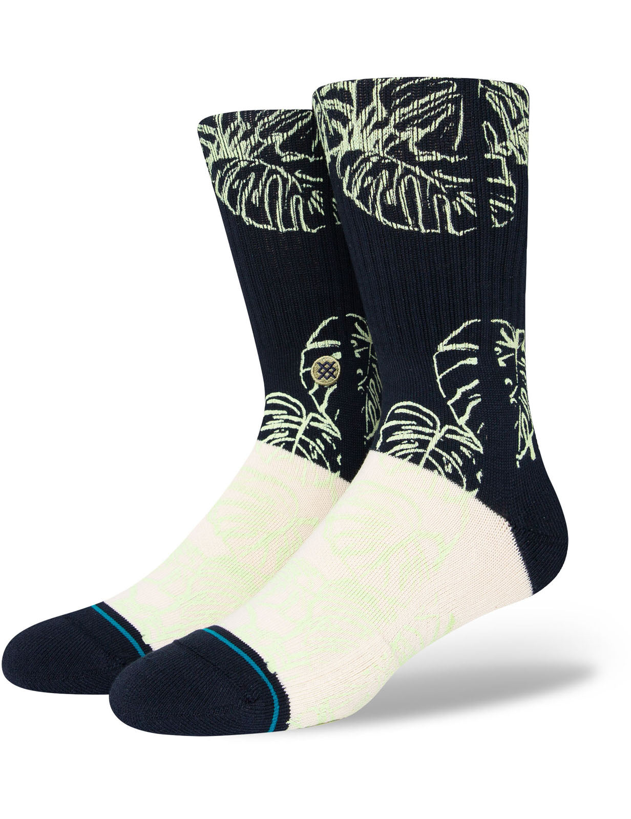 Stance Haiku Garden Crew Socks in Navy